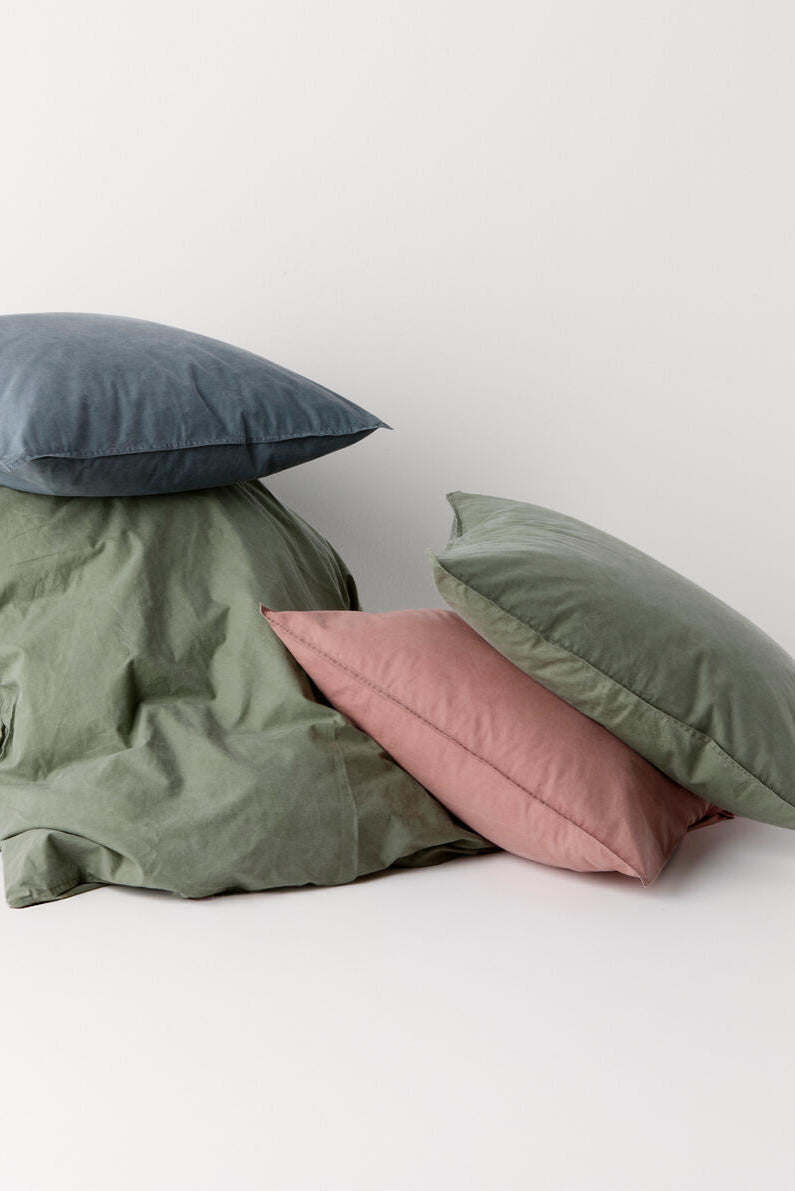 Curly Percale sengesæt - Dusty Green